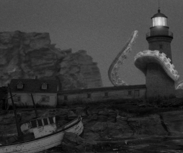 3D Scene designed to look like an old photo